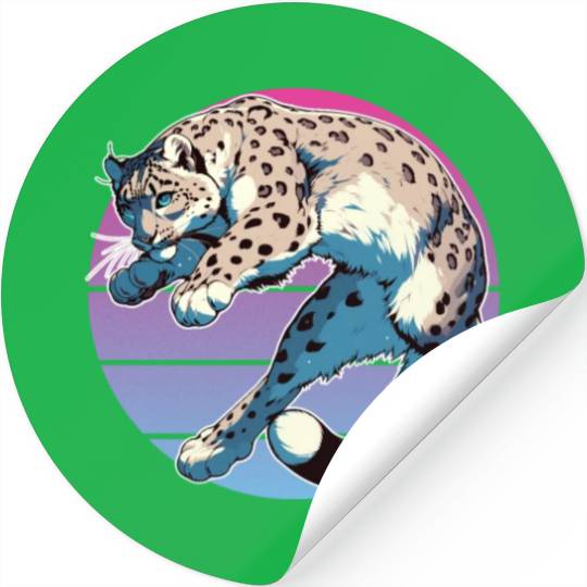 Snow Leopard Leopard White Leopard Stickers