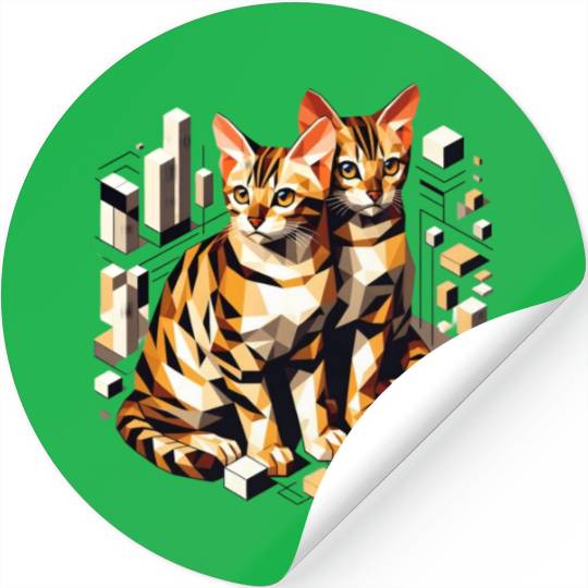 Bengal Kittens Cute Kittys Stickers