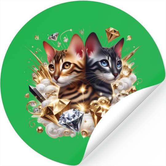 Fabulous Bengal Kittens Stickers