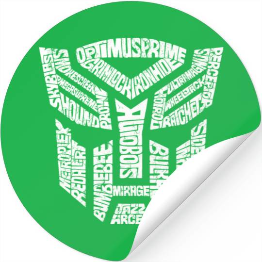 Trans formers Autobots Comics Typography Stickers