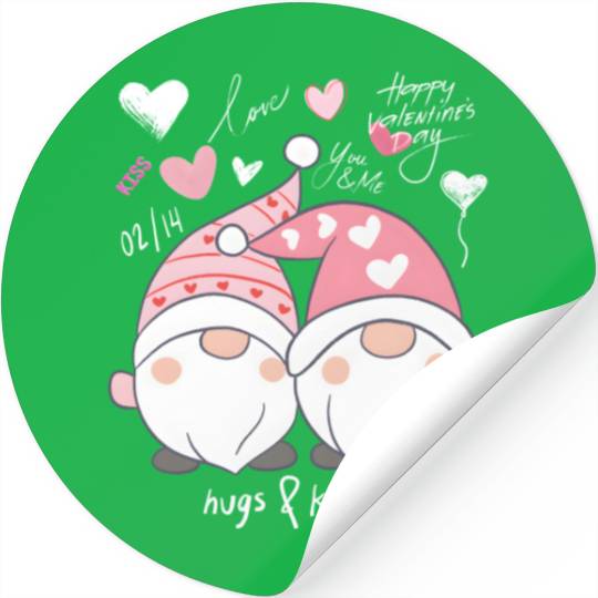 Gnome Sweet Love A Valentine's Day Gift for Lovers Stickers