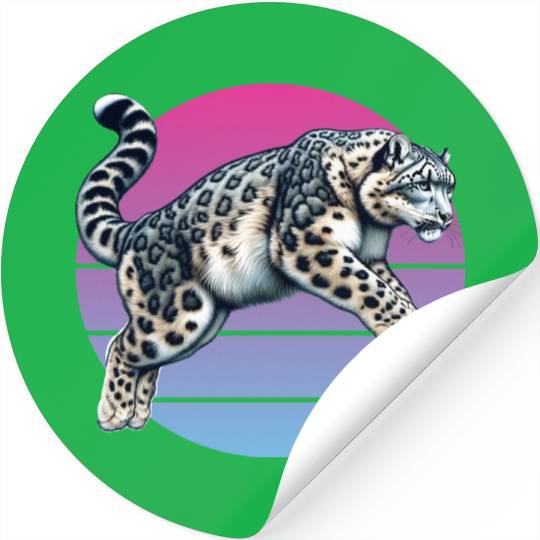 Snow Leopard Leopard White Leopard Stickers