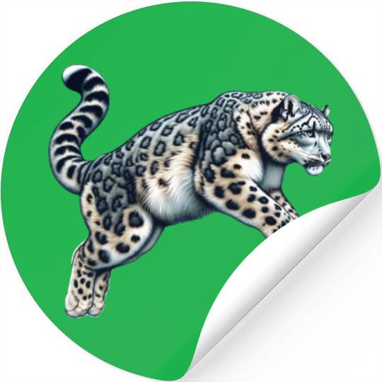 Snow Leopard Leopard White Leopard Stickers