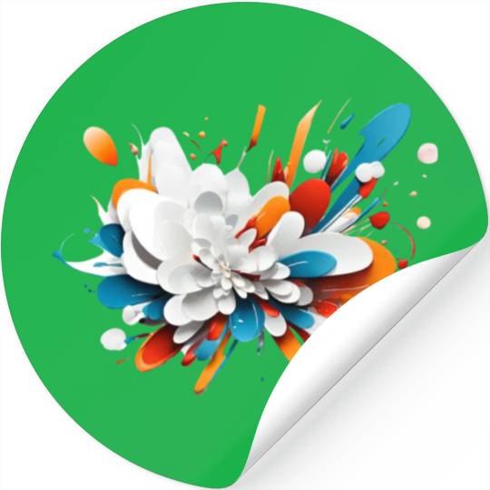 Abstract flower Stickers