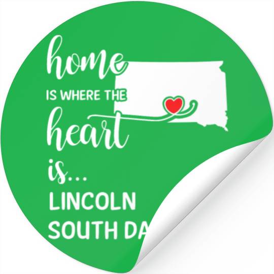 Lincoln County South Dakota Is Where My Heart Is Stickers