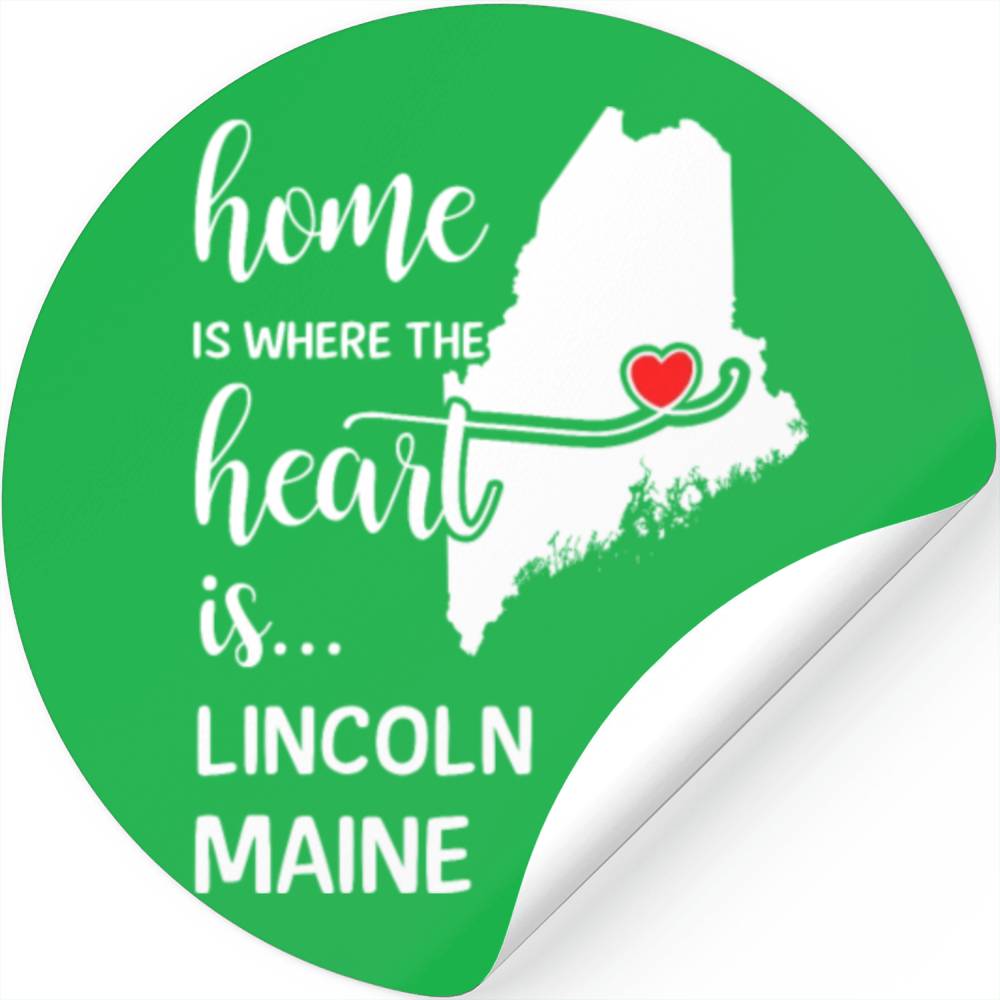 Lincoln County Maine Is Where My Heart Is Gift Stickers