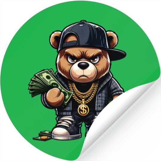 teddy bear with money Stickers