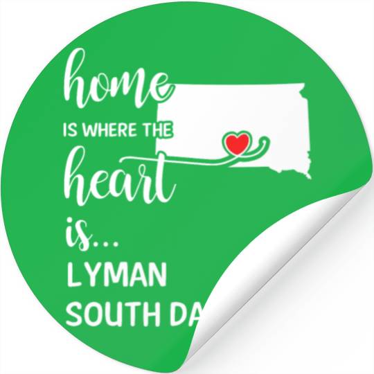 Lyman County South Dakota Is Where My Heart Is Stickers