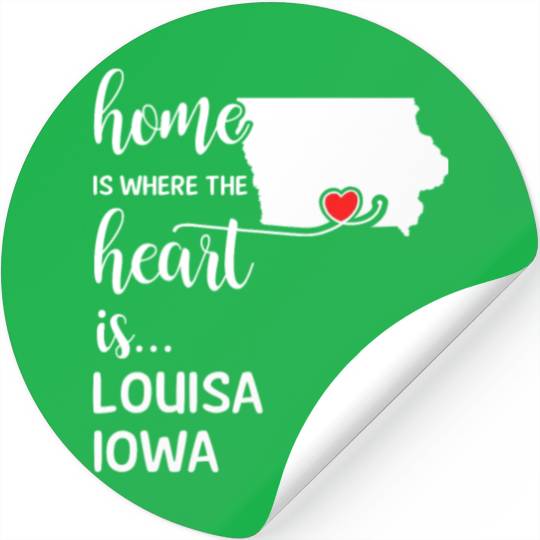 Louisa County Iowa Is Where My Heart Is Gift Stickers