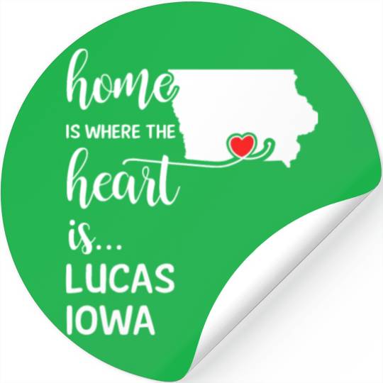 Lucas County Iowa Is Where My Heart Is Gift Stickers