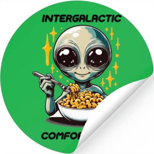 Galaxy Mac and Cheese | Sci-fi Comfort Food Gifts Stickers