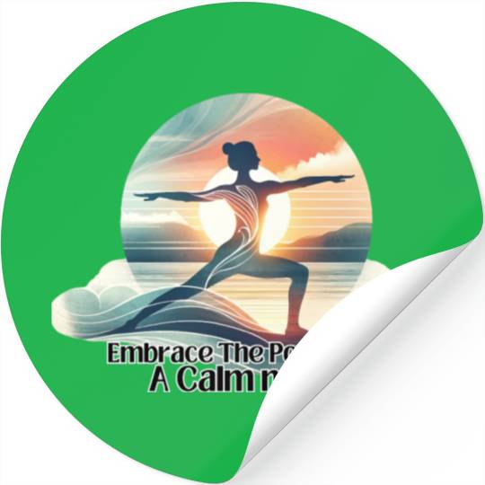 Yoga Sunset Serenity Stickers