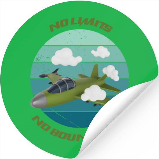 No Limits No Boundaries Jet Design Stickers