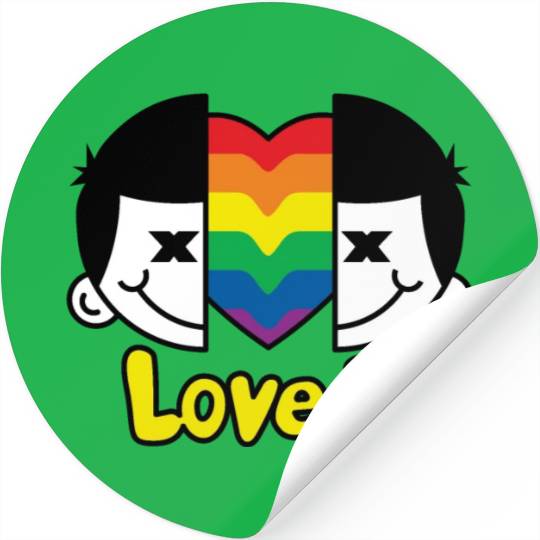 Love is love, boys love boys Stickers