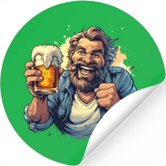 Beer Drinker Outfit Father's Day Men's Evening Stickers