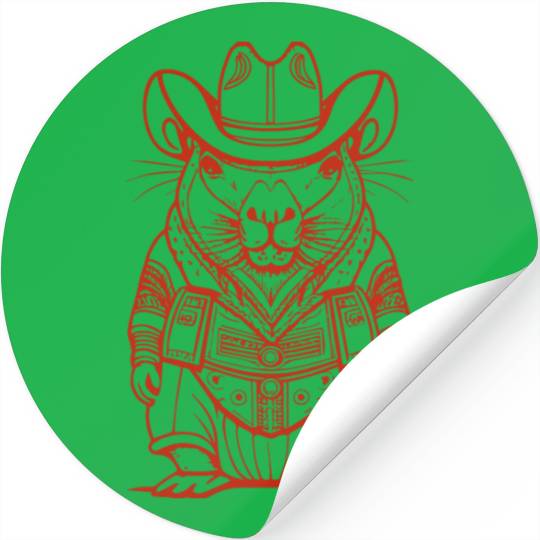Capybara Stickers Rodent Red