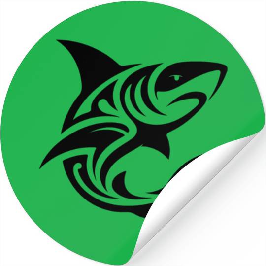 Tribal Tiger Shark Style Diver Fan Tattoo Stickers