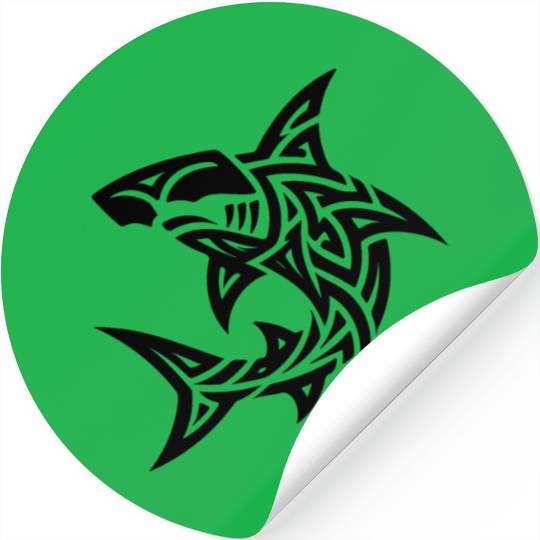 Tribal Hammerhead Shark Style Diver Fan Tattoo Stickers