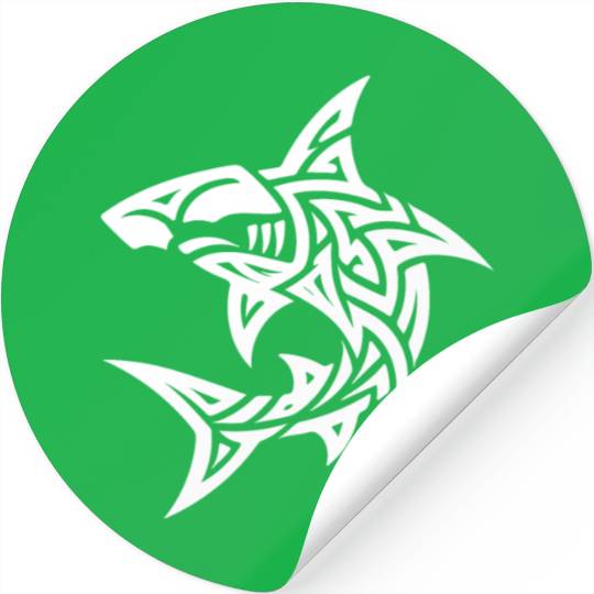 Tribal Hammerhead Shark Style Diver Fan Tattoo Stickers