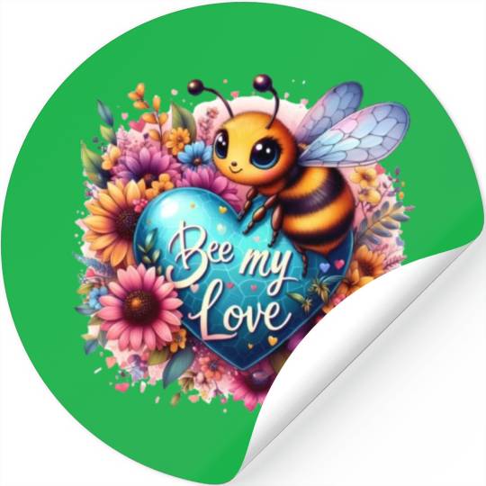 Bee my love. Stickers