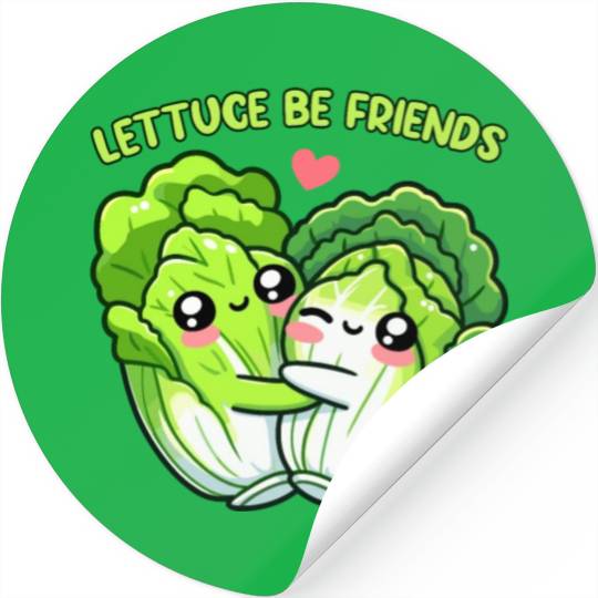 Lettuce Be Friends | Vegan Food Stickers