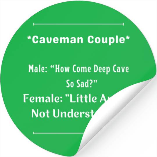 Caveman Couple Stickers