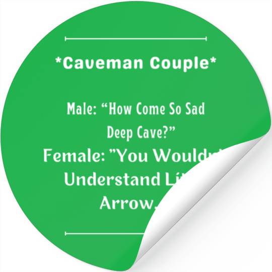 Caveman Couple Stickers