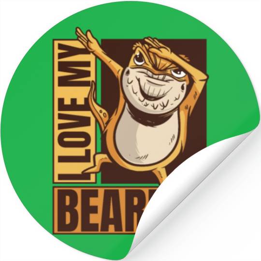 I Love My Beardie Pogona Lizard Pet Owner Bearded Stickers