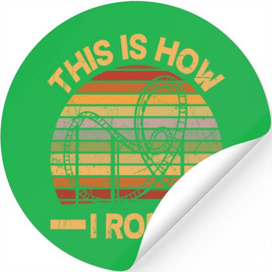 Retro Funny Roller Coaster Lover Roller Coaster Stickers