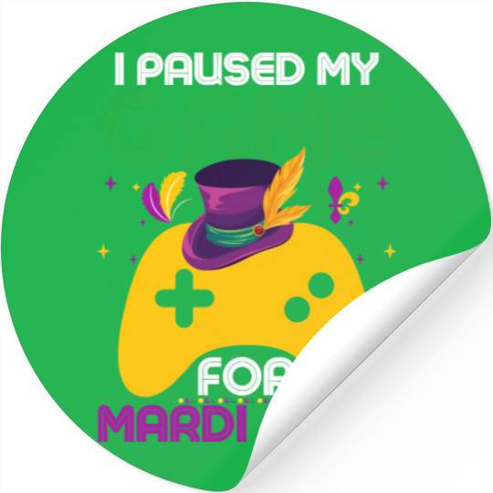 Game Lover Mardi Gras Celebration Stickers