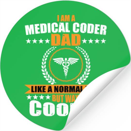 Medical Coder Dad Stickers