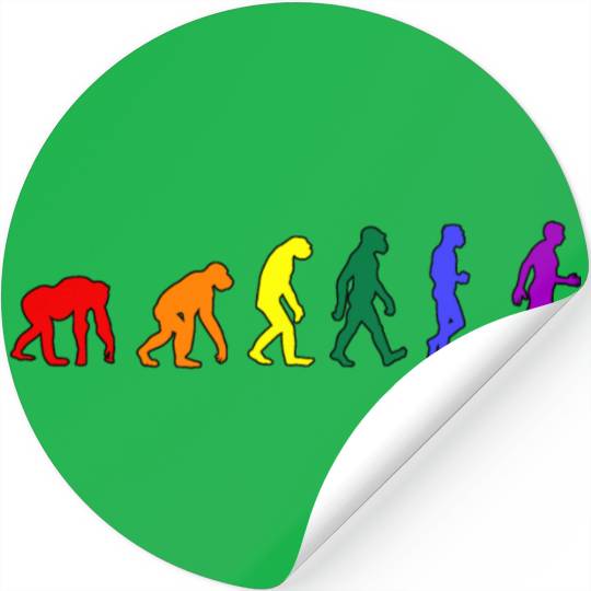 Rainbow Evolution Stickers