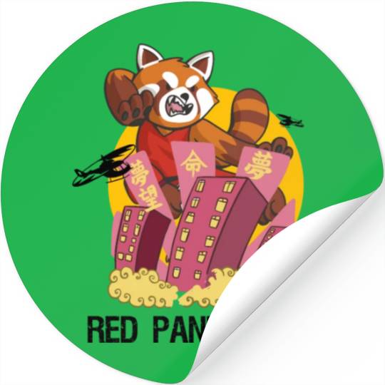 For Red Panda lover . Funny Red Pandazilla Stickers