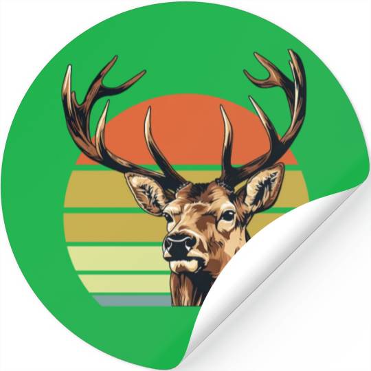 Hunting Elk Deer Funny Hunter Stickers