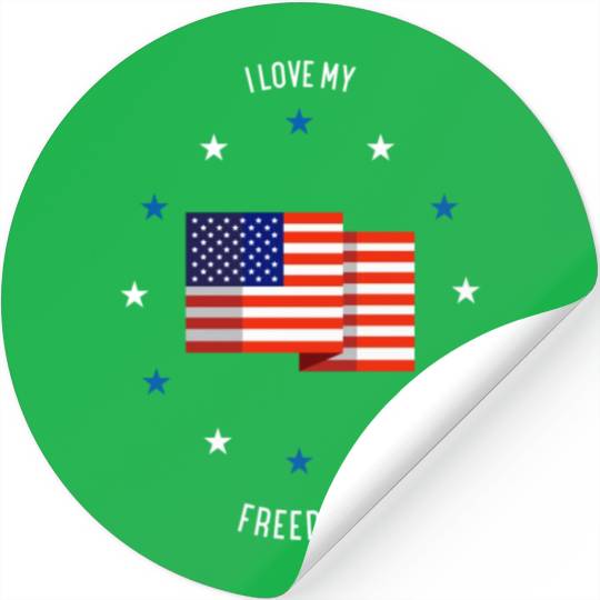 I love my freedom (pd6) Stickers