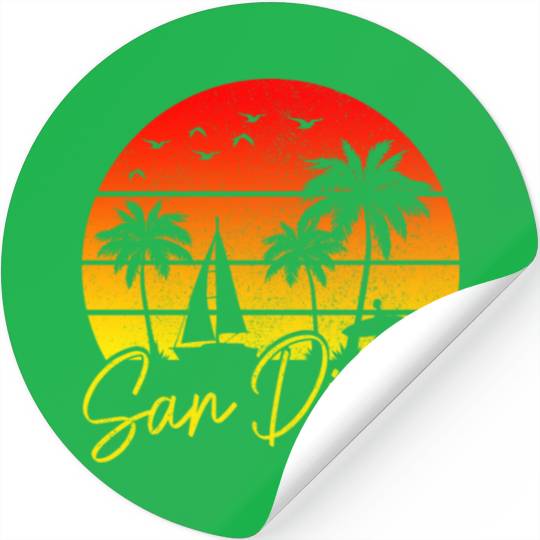 San Diego California Vintage Souvenir Stickers