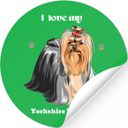 Yorkshire Terrier, Dog Dad, Dog Mom, Pet Lover Stickers