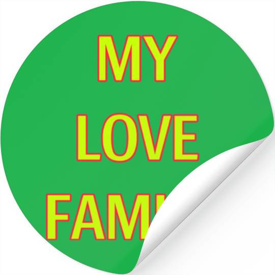 MY LOVE FAMILY USA Stickers