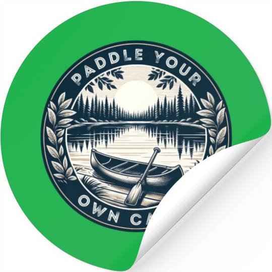 Solo Canoe Journey Lake Stickers
