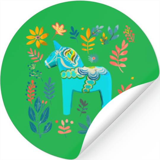 Dala Horse Sweden Swedish horse Stickers