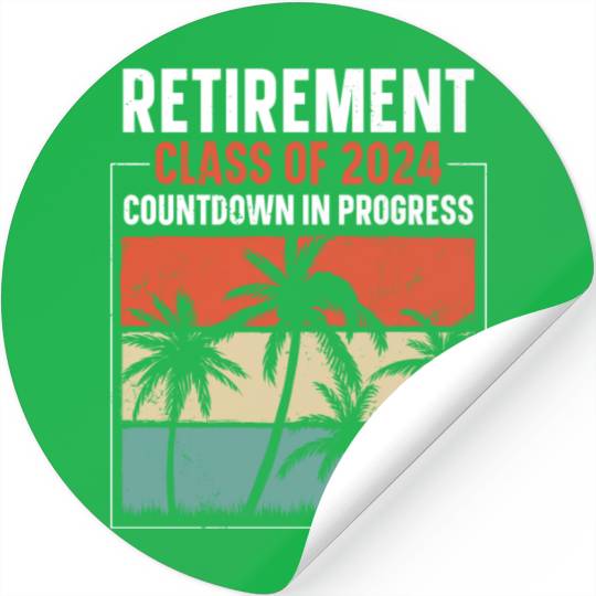 2024 Retirement Countdown Beach Stickers