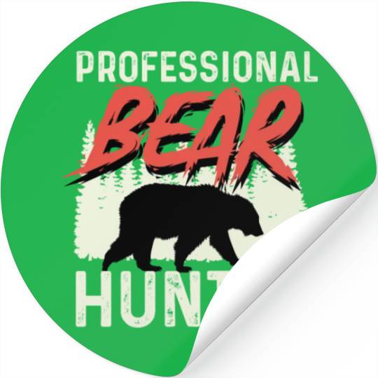 Professional Bear Hunter Hunter Gift Stickers