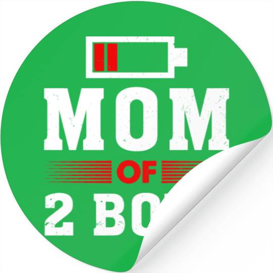 Mom of 2 Boys Mom and Son Matching Mom Stickers