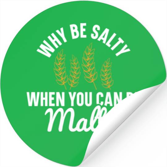 Salty or Malty Craft Beer Humor Stickers