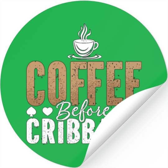 Cribbage Player Coffee Board Game Coffee Lover Stickers