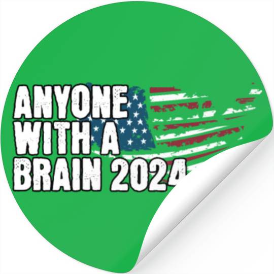 2024 Brain Vote Democracy Anti-Trump Stickers