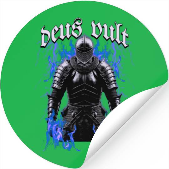 Deus Vult Historical Knight Stickers