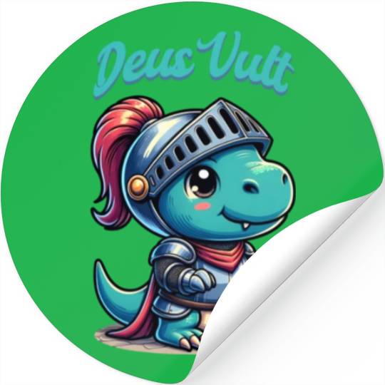 Deus Vult Historical Knight Dragon Stickers