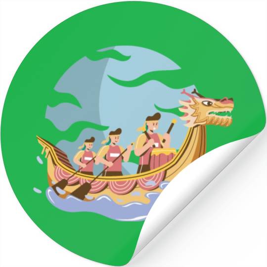 Chinese Dragon Boat Dragon Boat Racer Gift Stickers
