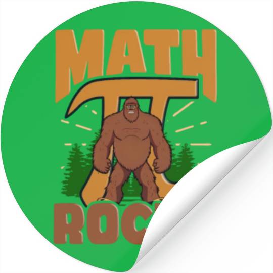 Pi Day Math Rocks Sasquatch Stickers